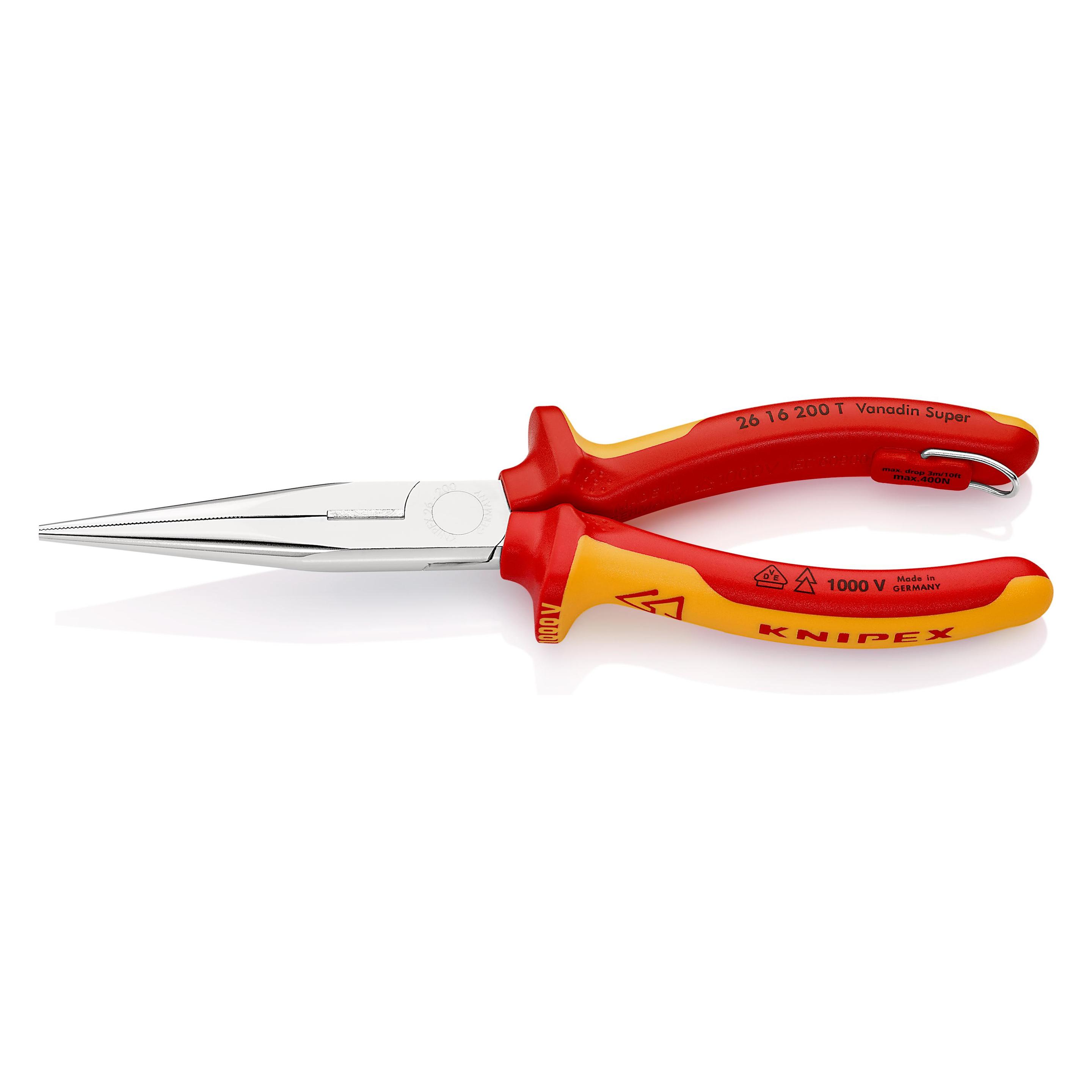 Knipex Flachrundzange mit Schneide (200 mm) (26 16 200 T)