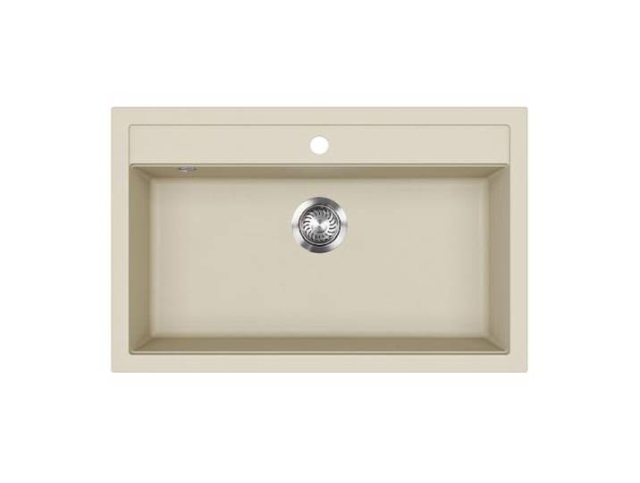 Bergström Spülbecken Sydney , Beige, 80 x 51 cm mit Abtropffläche und passender Ablaufgarnitur