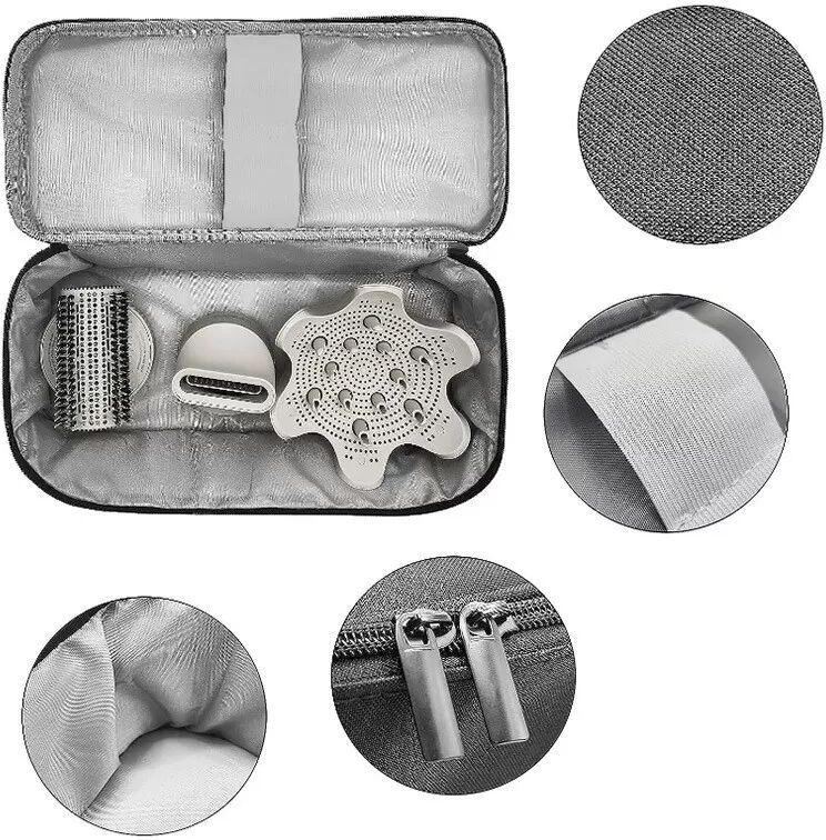 INF Sac de rangement à double couche pour sèche-cheveux et fer à friser Dyson Le noir