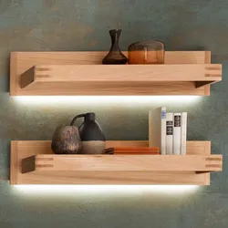 Wandboards in Balkeneiche Bianco furniert 90 cm breit (2er Set)