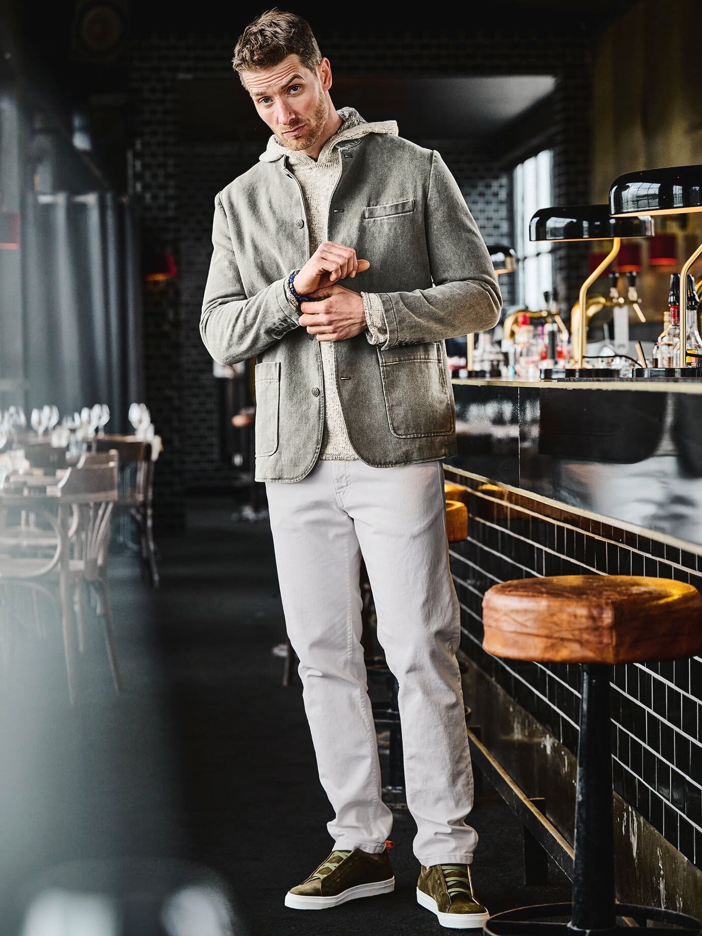 Mey & Edlich Slip-On-Sneaker Grün 42
