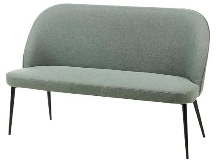 Modernes 2-Sitzer Küchensofa Stoff hellgrün Metallbeine schwarz Osby