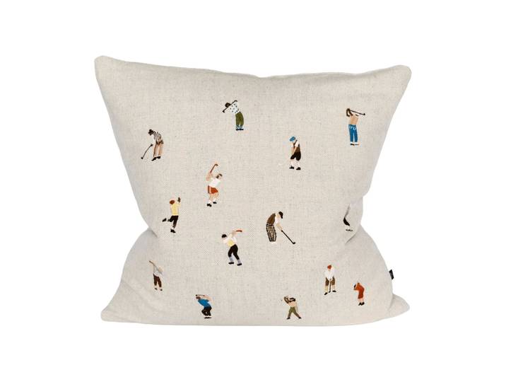 Fine Little Day Housse de coussin Golfers 48x48 cm Naturel
