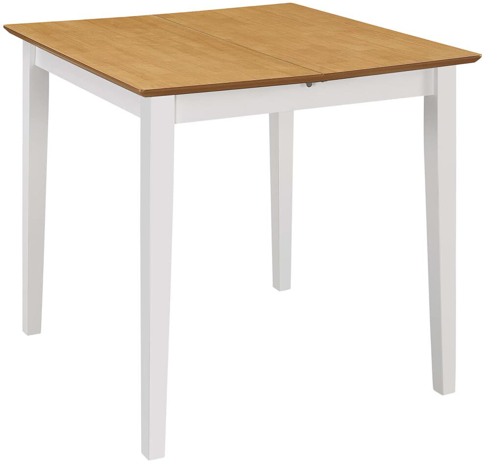 Brambly Cottage Grady 80 cm Extendable Rectangular Dining Table with Wood Base Brown/White