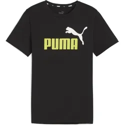 Puma, Jungen, Sportshirt, ESS+ 2 Col Logo Tee B (128), Schwarz