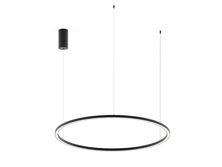 Luce Ambiente e Design HOOP LED Aufhängung aus schwarzem Aluminium mit CCT-Funktion 120 cm