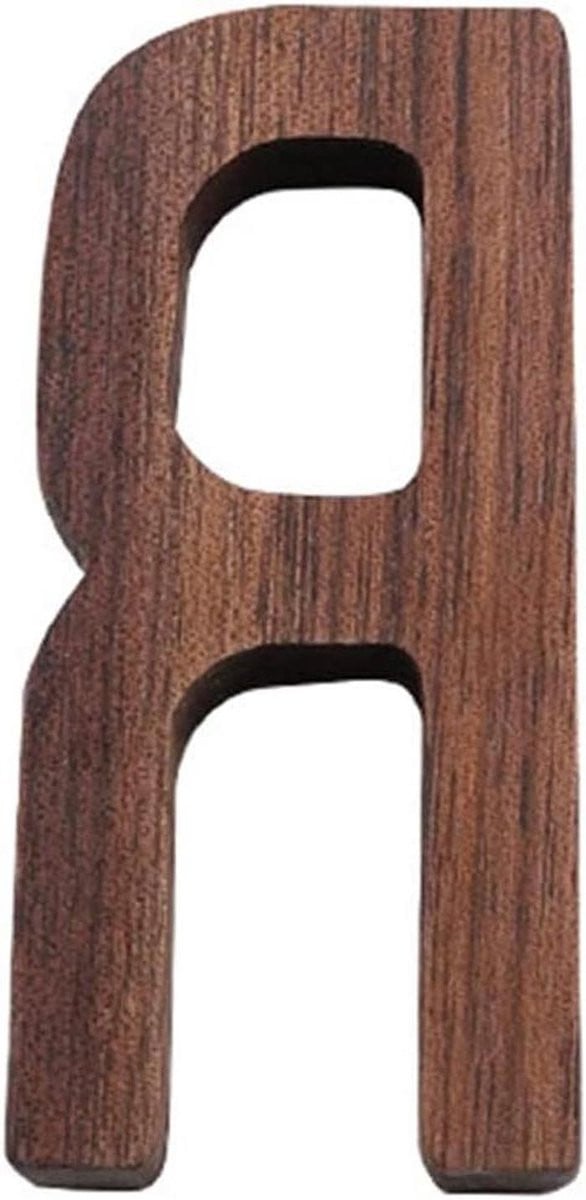 Houten Letters Alfabet Decoratie voor Muurversiering - 26 Stuks - Houtkleur - Zelfklevend