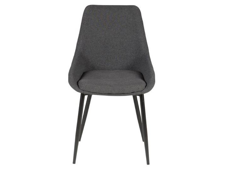 Chaise en tissu gris foncé
