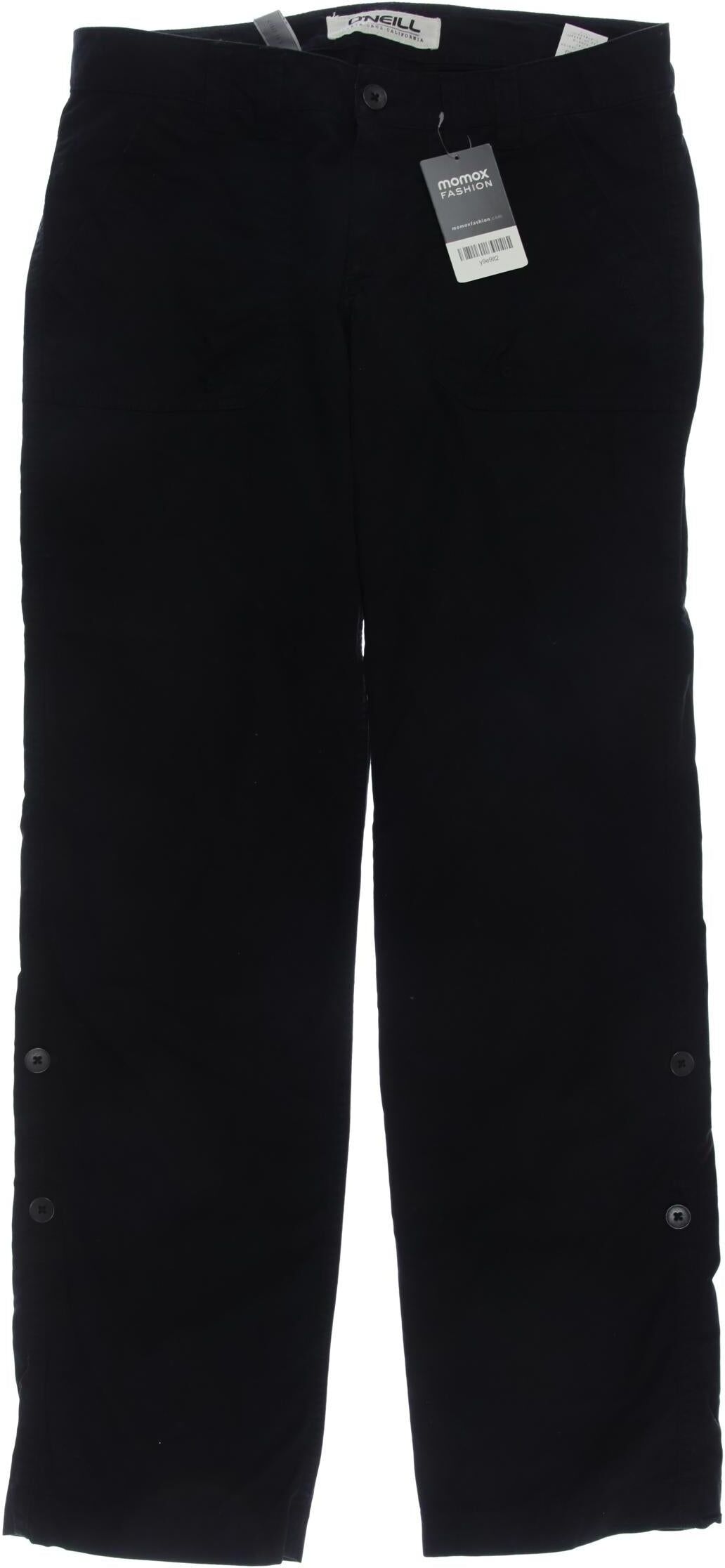 O Neill Damen Stoffhose, Schwarz, Gr. W28, Baumwolle - Second Hand