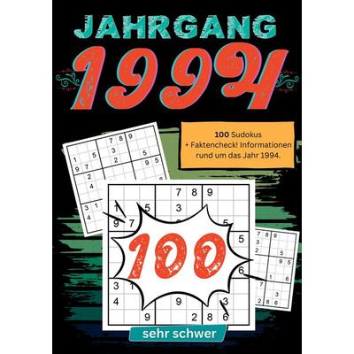1994- Rätselspaß und Zeitreise, Taschenbuch von Sudoku Jahrbücher, Tredition, 978-3-384-19148-9