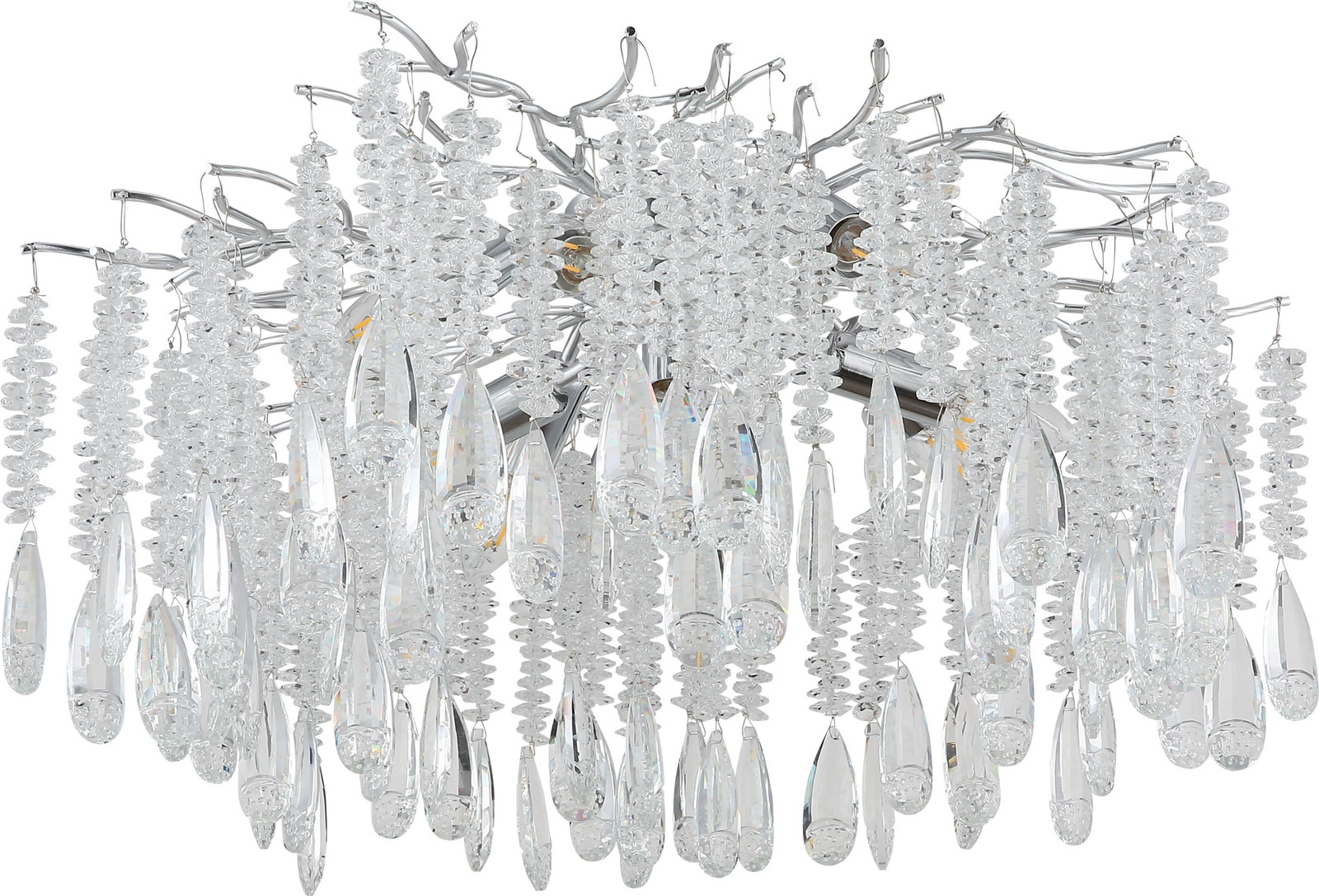 Globo Plafondlamp Kinga 64141D, Zilver/Transparant, Diameter: 60 cm