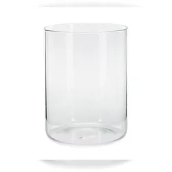 PartyDeco 1 Windlicht Glas 13x17cm Windlichtglas Teelichthalter Teelichtgläser Kerzenhalter für Hochzeit Geburtstag Weihnachten Klar transparent