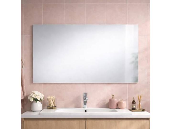 Kiamami Valentina Miroir Mural 100x60 avec Bord Anti-Coupure et Panneau arrière