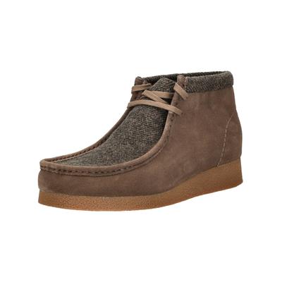 Stiefelette CLARKS "Clarks Stiefelette Veloursleder", Herren, Gr. 43, braun, Veloursleder, Schuhe Stiefelette