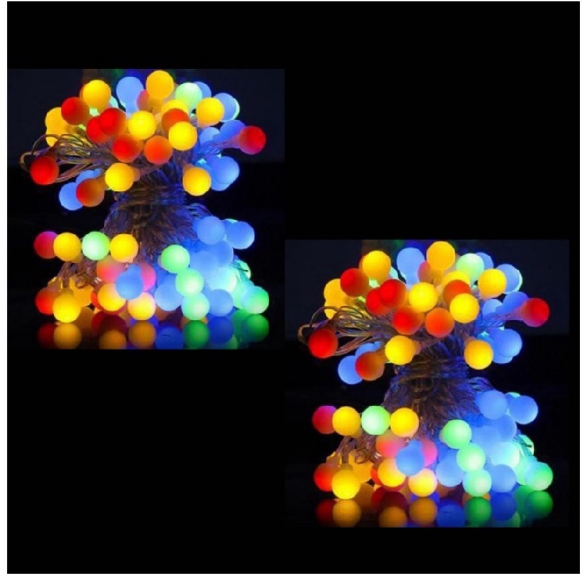 GELLDG Lichterketens voor binnen 2 stuks - 3 meter met 20 LED bolvormige lampjes - Batterij aangedreven