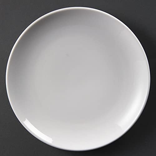 Set van 12 Olympia Whiteware porseleinen coupe borden, diameter 23 cm