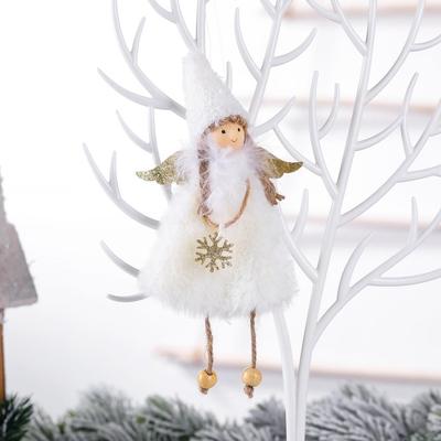 Inspired Deals Plush Angel Christmas Tree Ornament Soft Hanging Pendant For Holiday Decor & Gifts white