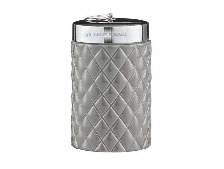 Aufbewahrungsdose „Portia“ 14 cm - Grau Keramik Grau, Silber Lene Bjerre