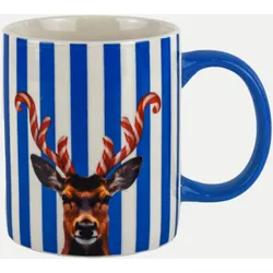 Tasse aus Porzellan 330ml mit Motiv Blau