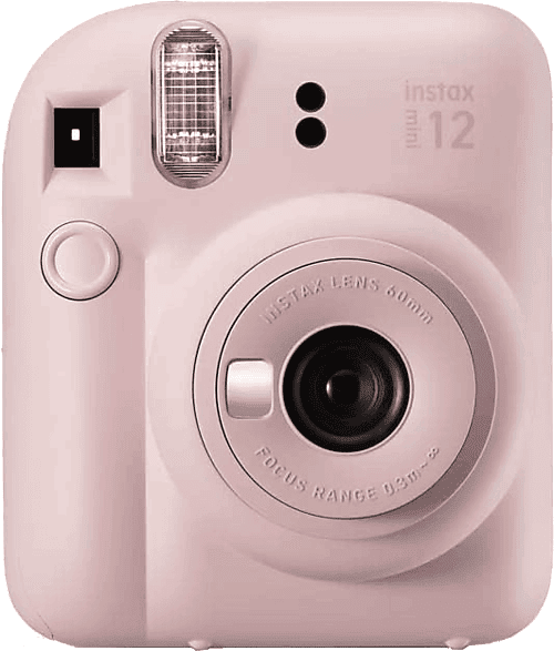 Cámara instantánea - Fujifilm Instax Mini 12, 62× 46 mm, Flash, Rosa pastel
