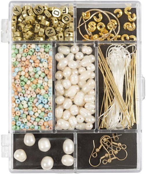 No-Name Diy Kit Smykker, Ferskvandsperler, Douche Farver