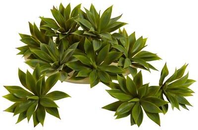 Nearly Natural Mini Agave Succulent Plant (Set of 12)