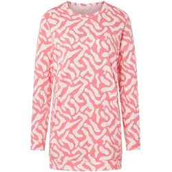 Tchibo - Langes Sweatshirt mit Alloverprint - Damen - Gr. XL - creme/print