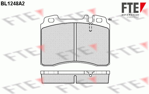 Fte Bremsbelagsatz, Scheibenbremse 9010074 Vorderachse Für Mercedes (Bbdc)