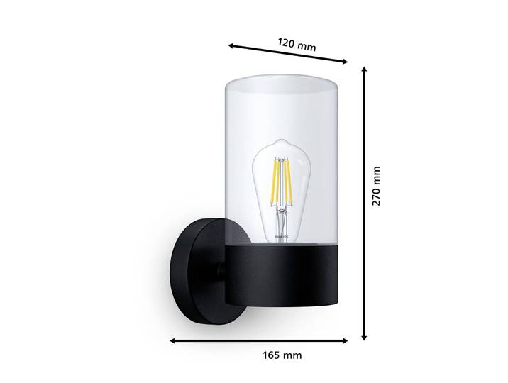 Philips Flareon Außenwandleuchte Flareon, dimmbar, schwarz, Aluminium, Modern