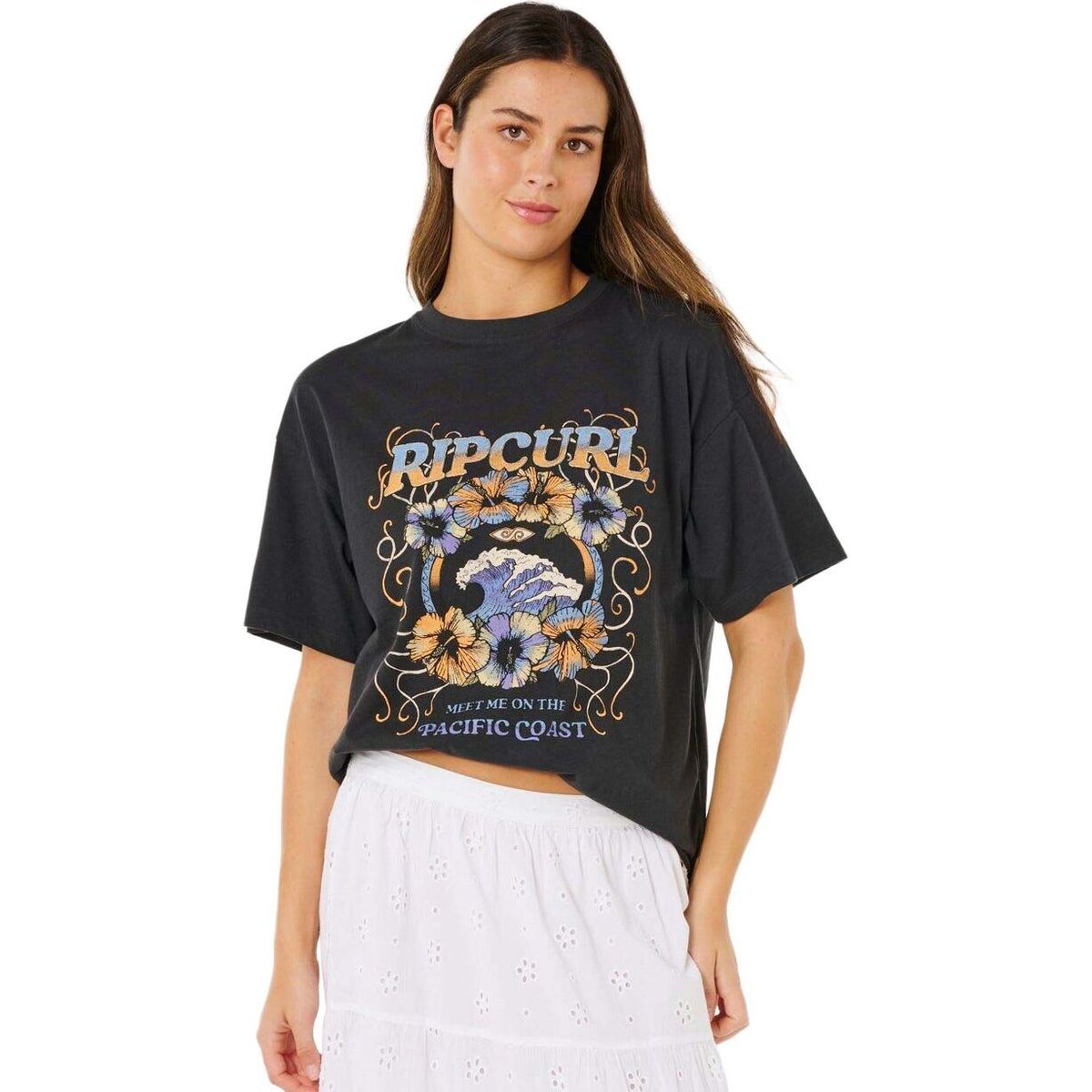 RipCurl Pacific Coast Heritage Tee washed black (8264) XS 0N4WTE-8264-XS