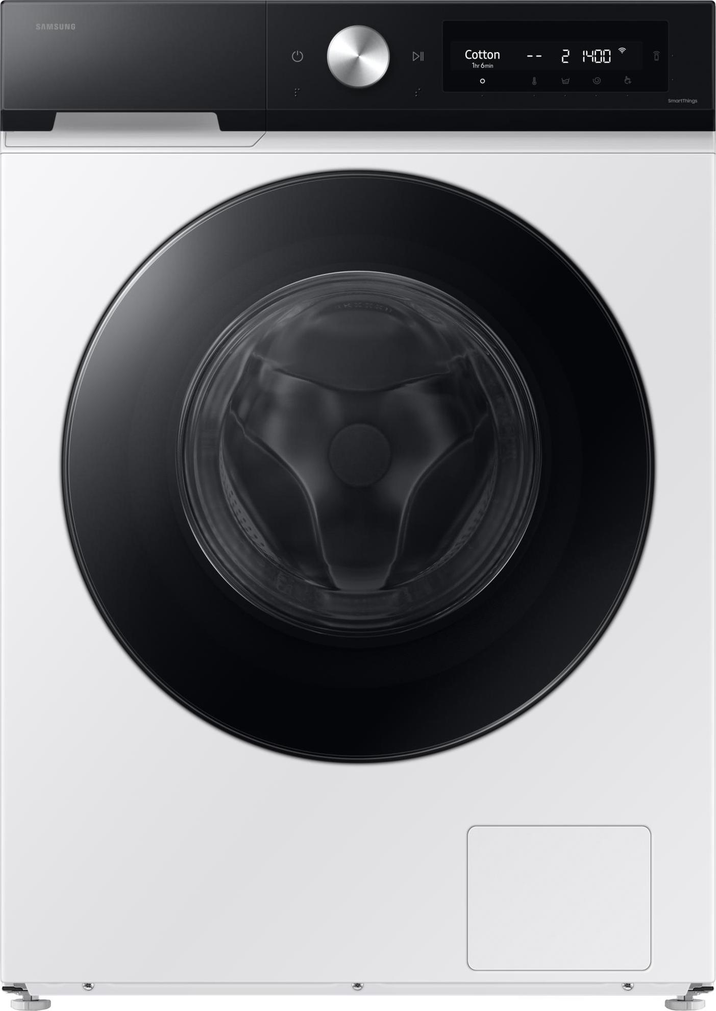 Samsung BESPOKE AI 11+6 kg Waschtrockner, /A (-10%) mit Quick Drive und AI Wash, Frontlader, Freistehend, Weiß, Links, Schwarz, Schwarz