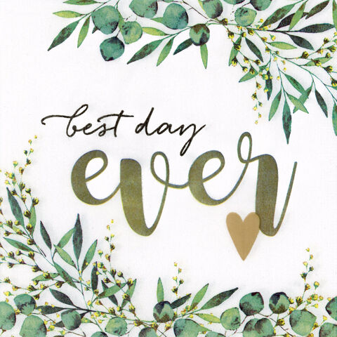 Papierservietten "Best Day Ever"