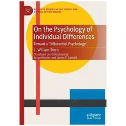 On the Psychology of Individual Differences, Fachbücher von L. William Stern, Stern, L William