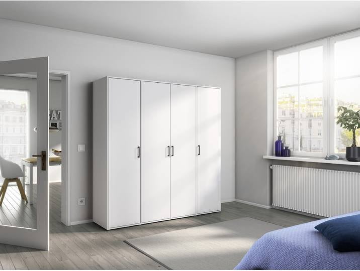 Drehtürenschrank Voyager 187cm Weiß/Alpinweiß Classic