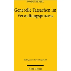 Hensel:Generelle Tatsachen im Verwaltun, Fachbücher von Roman Hensel