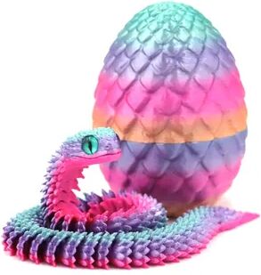 Rare Purchases Egg Toys Creative Stress Relief, Printing Action Figure Snake, Moveable Rotation Desktop Ornaments, Anime Figures fun Candy