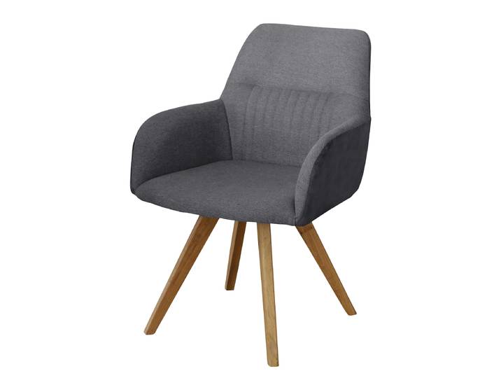 Chaise à accoudoirs MATOMO 62 x 88 x 69cm Gris/Gris foncé