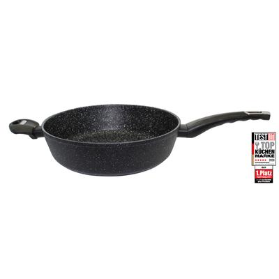 Schmorpfanne ELO "Granit Evolution", grau (anthrazit), H:7,5cm Ø:28cm, Pfannen, Schmorpfanne, Für alle Herdarten geeignet, inkl. Induktion