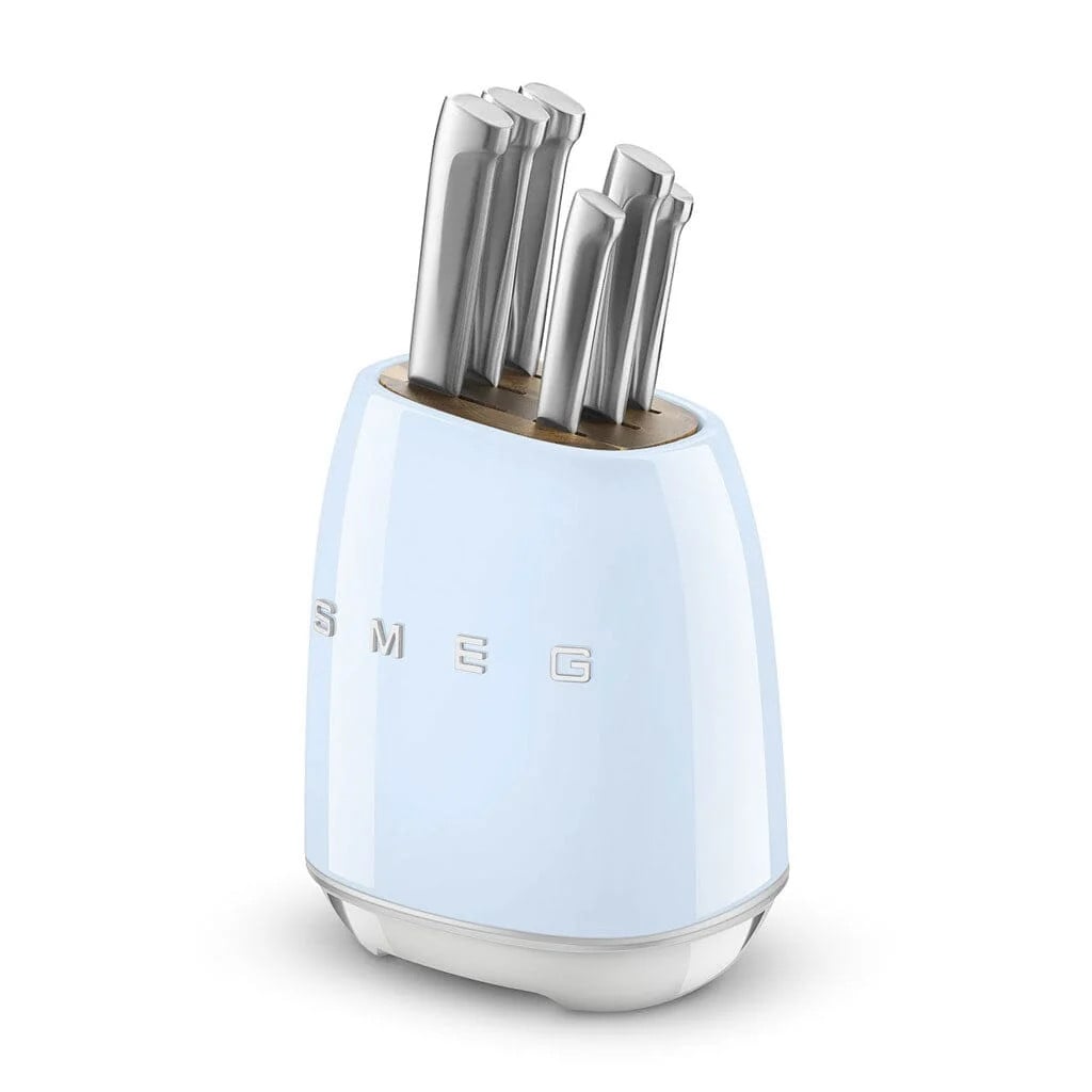 Smeg KBSF02PB Messenblok met 6 messen, Blauw