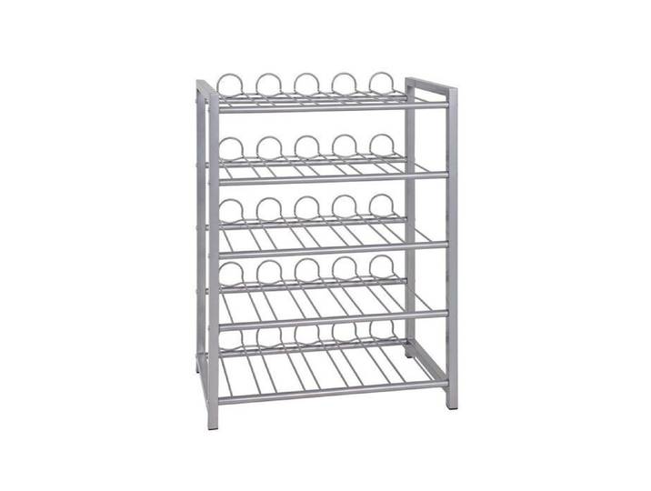 CALICOSY - Casier à bouteilles en métal - H76 cm - Gris