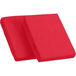 Kinzler Frottee Spannbetttuch im Doppelpack, bordeaux ca. 90 – 100 x 200 cm