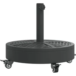vidaXL Sonnenschirmständer mit Rollen für Ø38/48 mm Mast 27 kg Rund