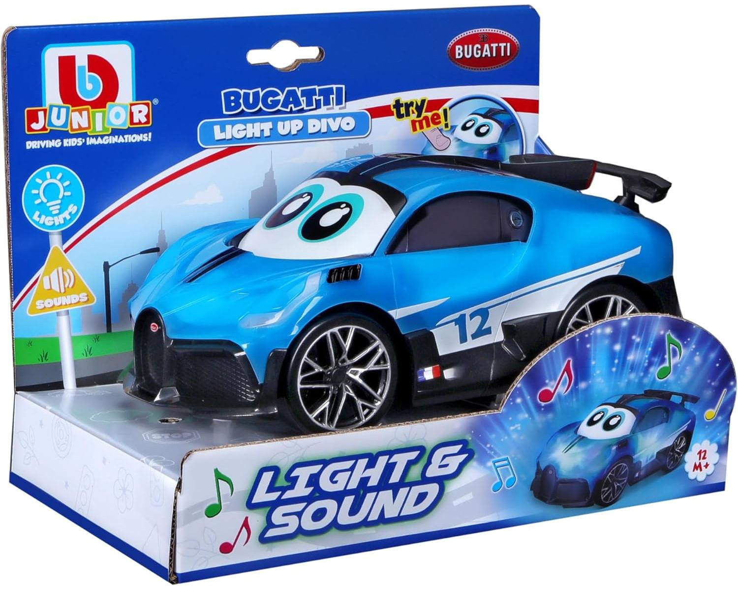 BB Junior Mijn eerste Bugatti Divo Speelgoedauto - Blauw - 21 cm