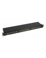 InLine Patch Panel RJ-45 X 24 Schwarz RAL 9005 1U 48,3 cm 19" Patch-Panel (74224B)