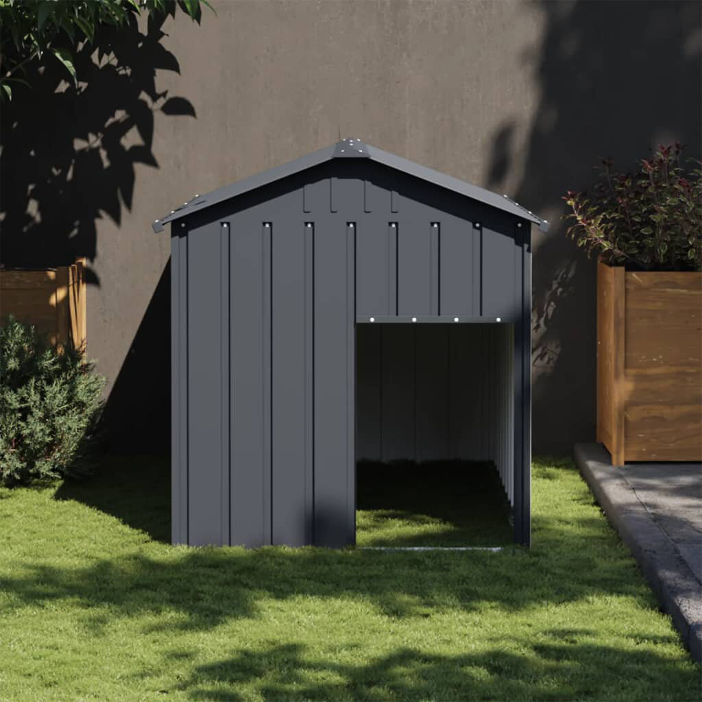 Archie & Oscar Atticus Steel Dog House Anthracite 49”H x 42”W x 56”D