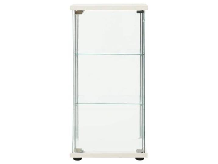Aufbewahrungsschrank aus gehärtetem Glas, weiß, 3 Einlegeböden, 42,5 x 36,5 4 mm dickes gehärtetes Glas, mehrschichtiges Holz, weiß, Wandbefestigung, Montage erforderlich