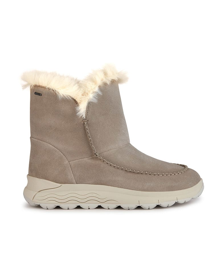 Geox Leder-Winterstiefel "Spherica" in Beige - 40