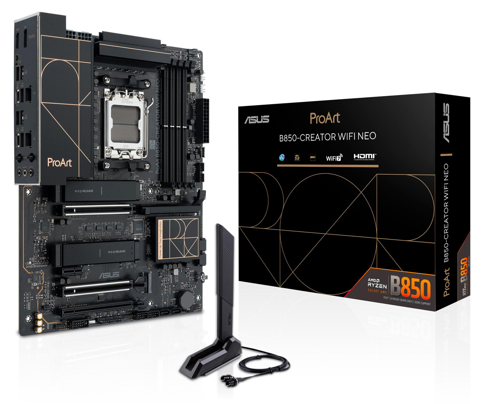 Asus ProArt B850-Creator WiFi Neo moederbord met AMD B850 chipset, socket AM5, ATX-formaat