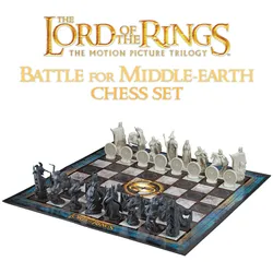 The Noble Collection - Der Herr der Ringe Schachset Battle for Middle‐earth – 32 Figuren, 18,5′′