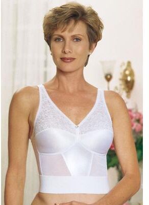 Plus Size Women's Unique Longline Bra by Jodee in White (Size 42 D)